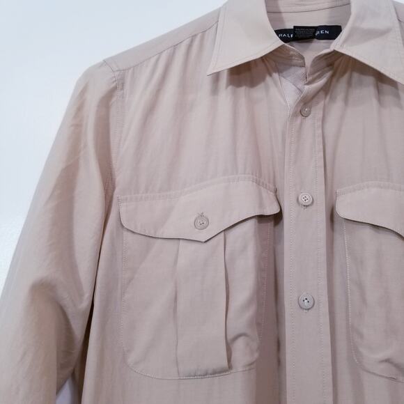 Ralph Lauren Black Label 100% Silk Shirt Dress Button Front Collared - Picture 14 of 15